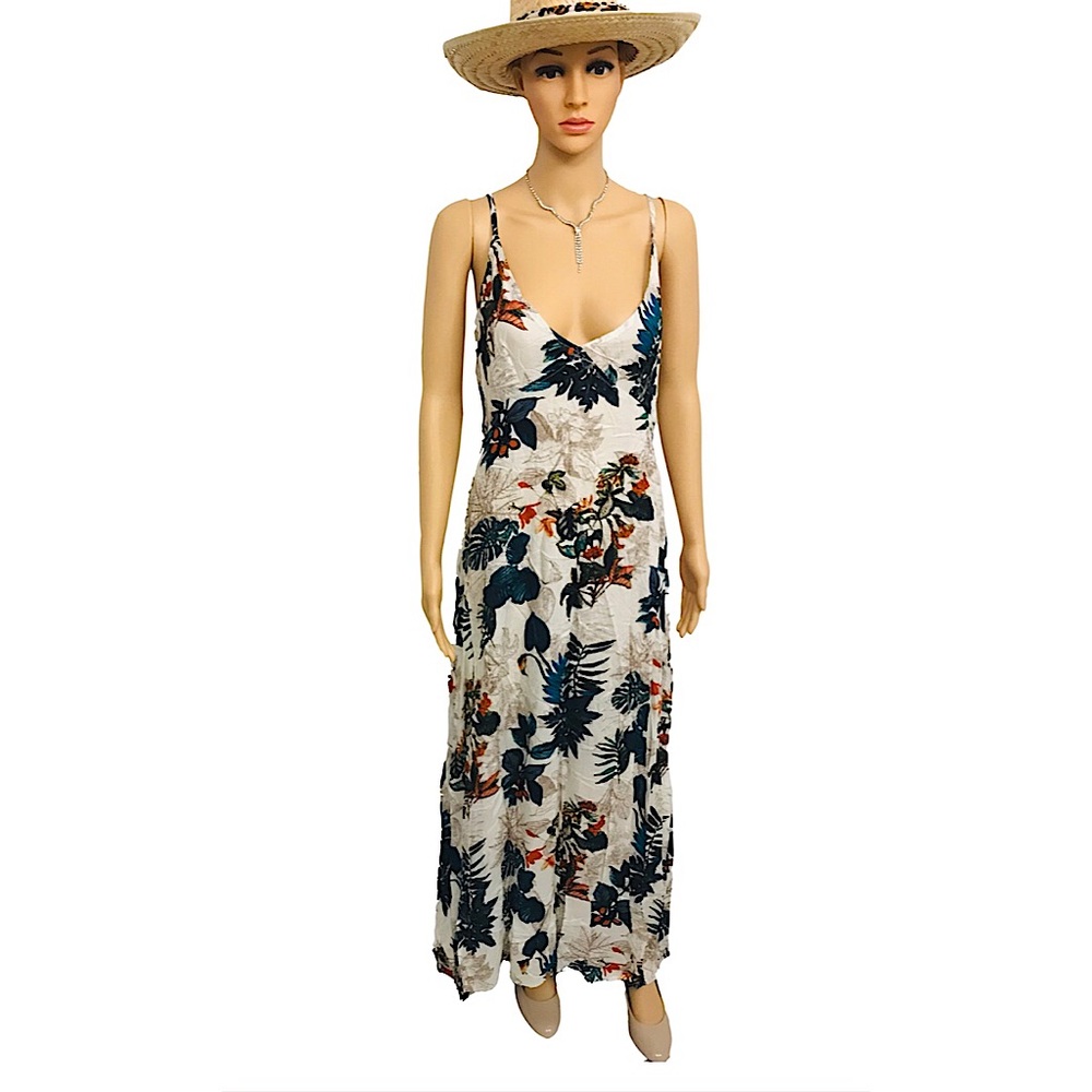 New Women’s Boho Beach High Split Beach dress L